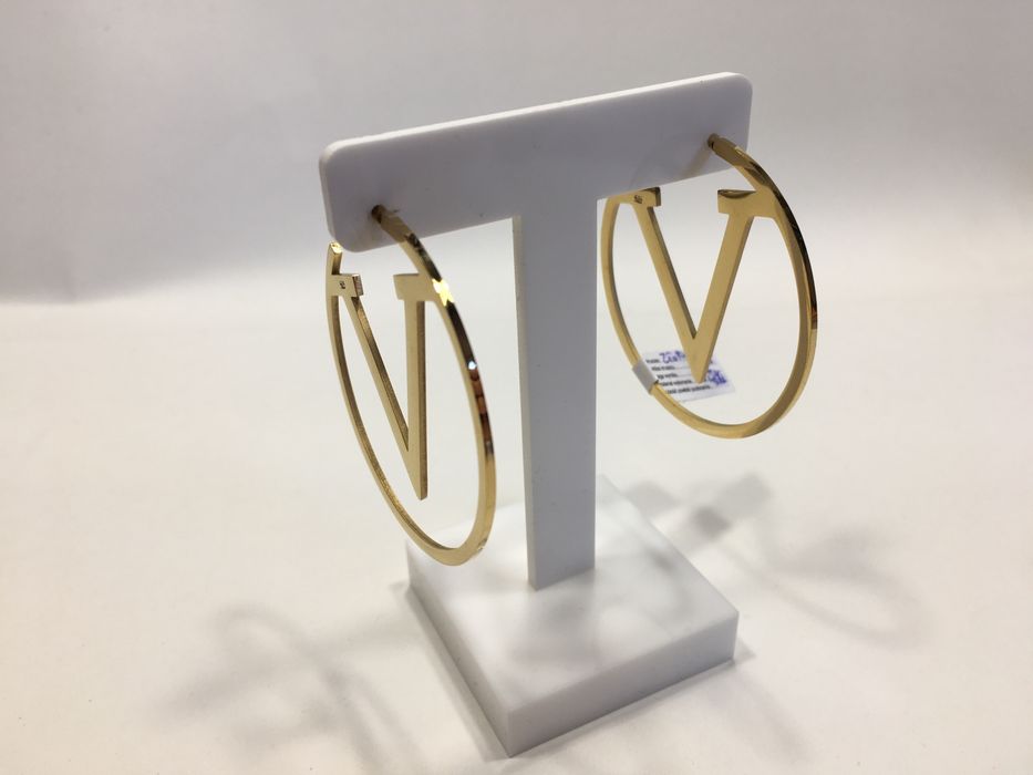 Złote Damskie kolczyki Louis Vuitton bita próba 585 pozłacane ogniowo