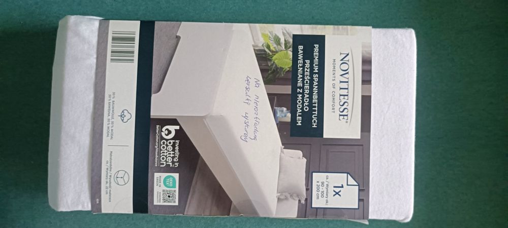 Prześcieradło białe bawełna modal 90-100x200