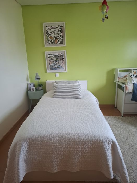 Cama individual branco