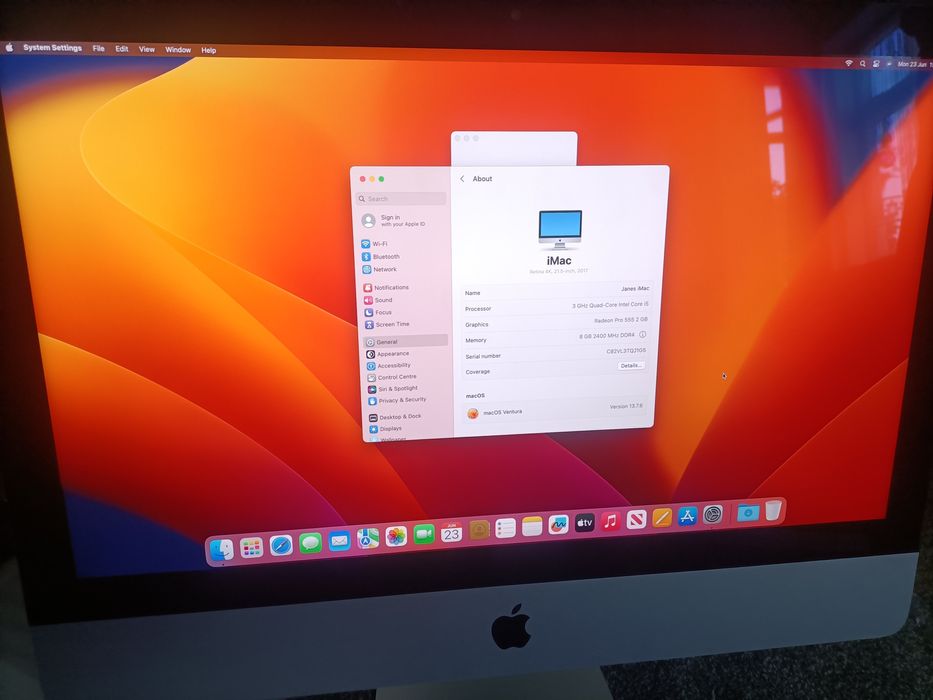 iMac 21.5" 2017 рік retina 4k i5/Radeon pro 555/2 gb/ 8gb ddr4