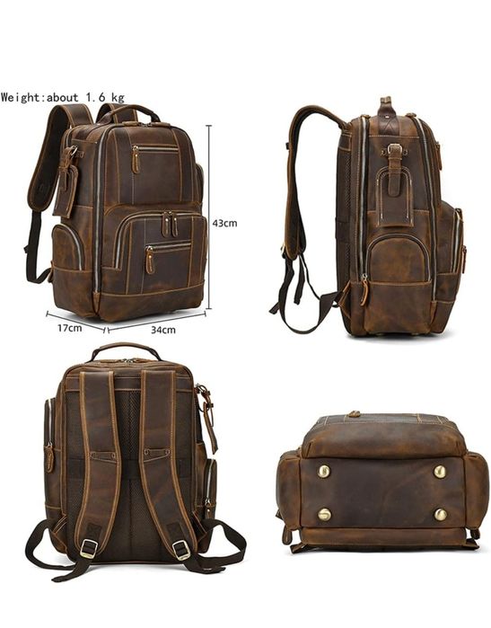 Vendo mochila em couro, vintage, nova