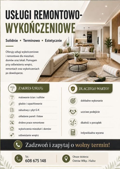 Prace wykończeniowe