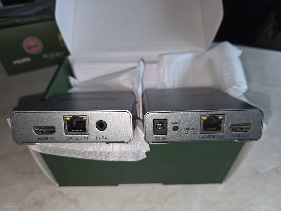 Одноканальний активний подовжувач HDMI сигналу по UTP кабелю з ик упра