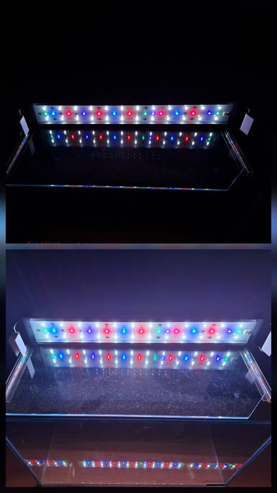 Aquário em vidro, com tampa + iluminação RGB