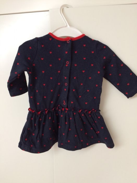 Sukienka w serduszka 68 petit bateau