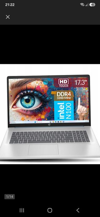 Laptop Hp 17 Intel N100, 16Gb, 512 GB, NOWY