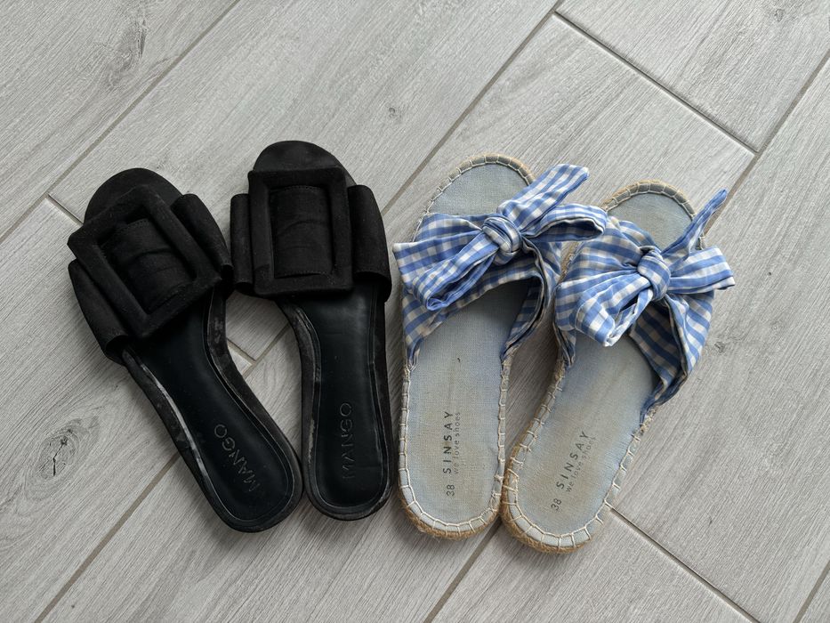 Шльопки Mango та Sinsay