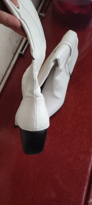 Сапоги женские белые
