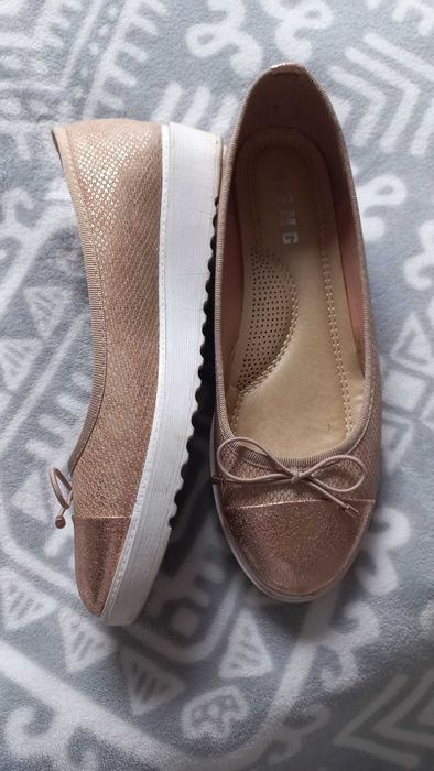 Buty damskie pudrowy róż