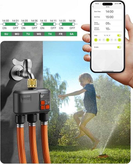 JOHGEE Komputer do Nawadniania WLAN 3 Technologia RF 300 m Alexa Smart Life