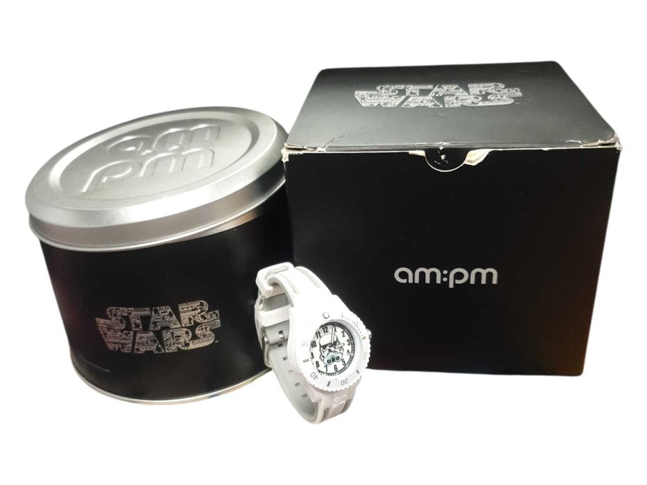 Zegarek dziecięcy Star Wars AM:PM – biały, gumowy pasek, komplet