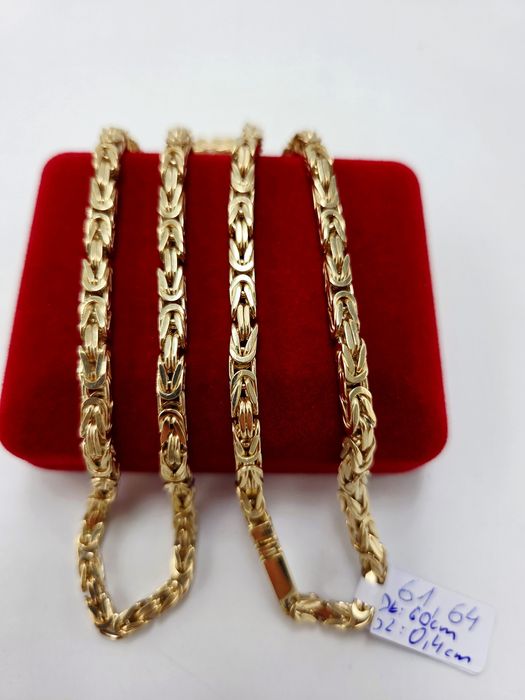 Złoty łańcuszek splot królewski 585 14k NOWY