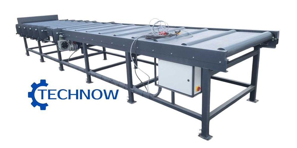 Podajnik rolkowy z zrzutem bocznym, przenośnik z zrzutem do sortowania