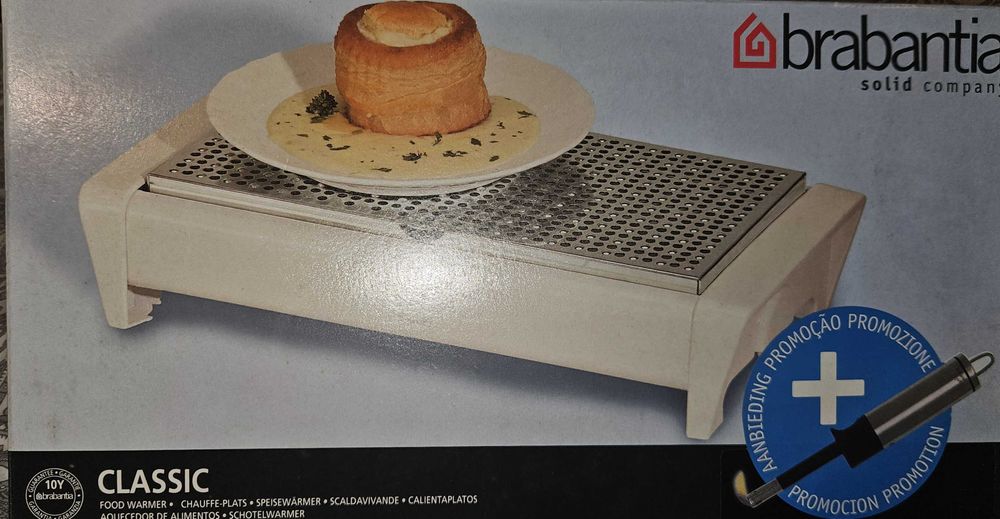 Brabantia Classic é um aquecedor de pratos de mesa