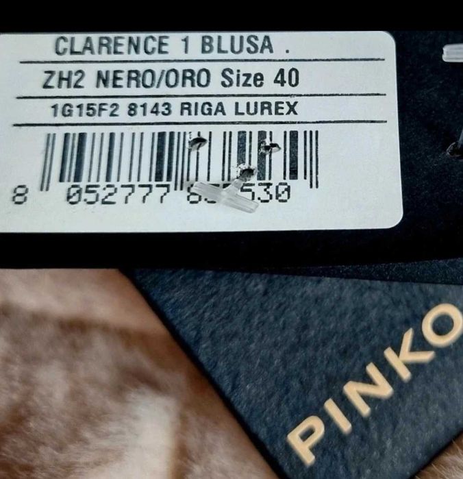 PINKO bluzka baskinka z bufiastymi rekawami 38 M
