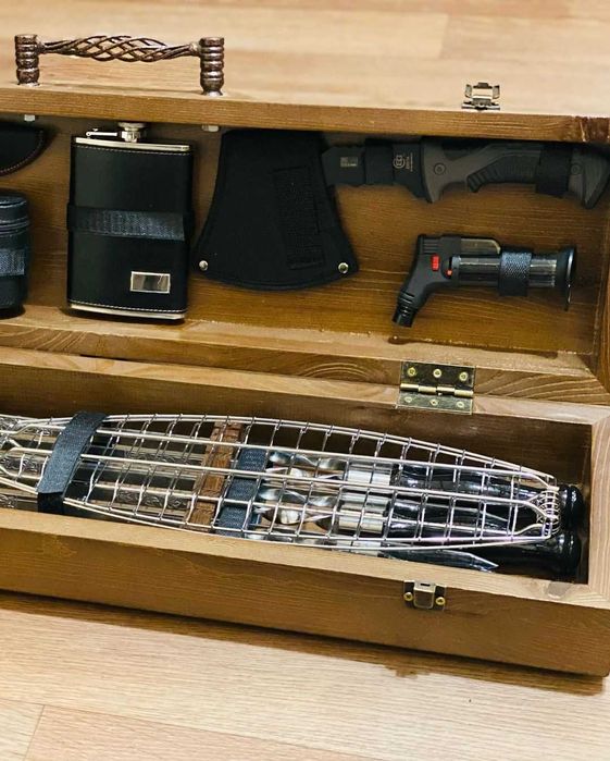 Набор Шампуров в Кейсе . Лучший Мужской Подарок. Шампуры ручной работы