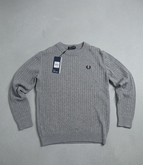 Camisola Fred Perry Malha Cinzenta - Tamanho S (Nova)