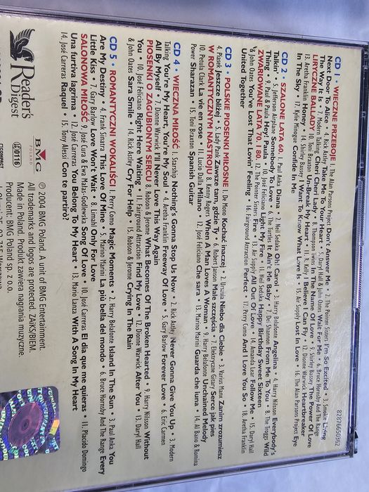 Dwa zestawy płyt ( 7 płyt cd)z muzyką Readers Digest