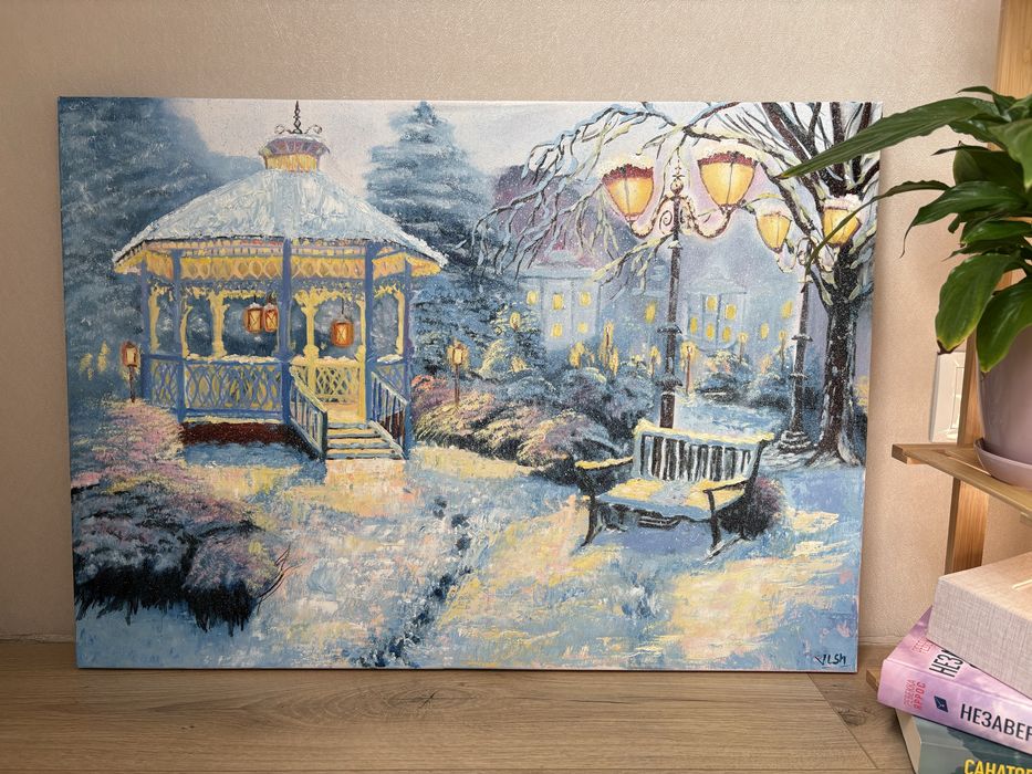 Картина олією «Зимова казка» | Зимовий пейзаж | 50×70 см
