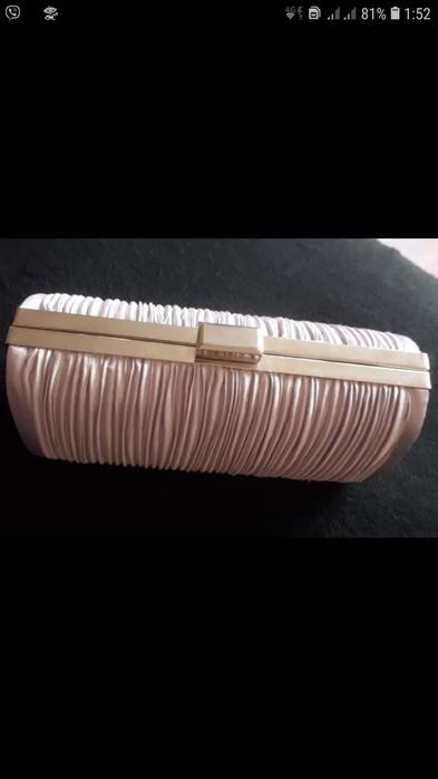 Клатч новий атласний 18см дов, ніжнобузковий,профвиробництва,застібка