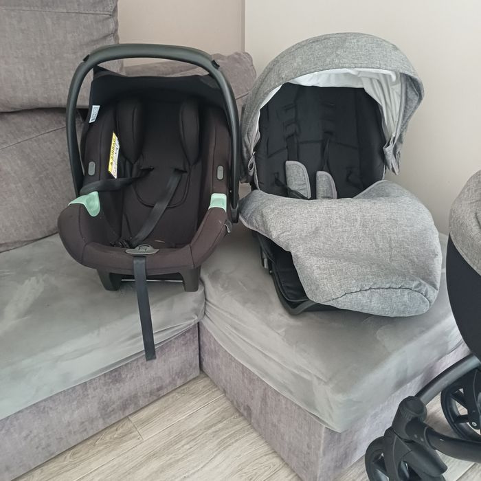 Wózek dziecięcy Dynamic Baby 3w1 | Gondola + Spacerówka + Fotelik + Akcesoria