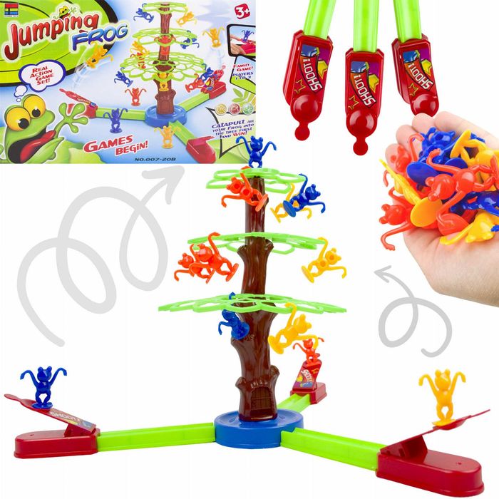 LT437 NOWA GRA SKACZĄCE ŻABKI zręcznościowa rodzinna 3+ spadające