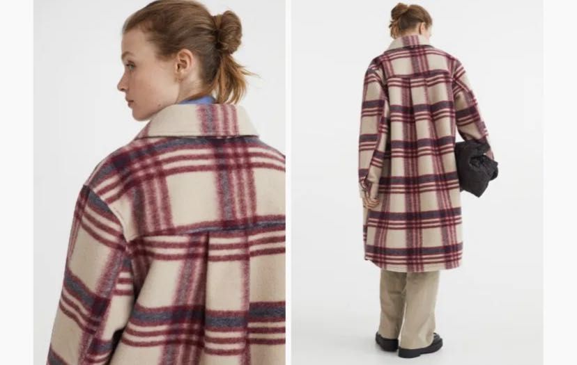 Рубашка-пальто в клітину hm