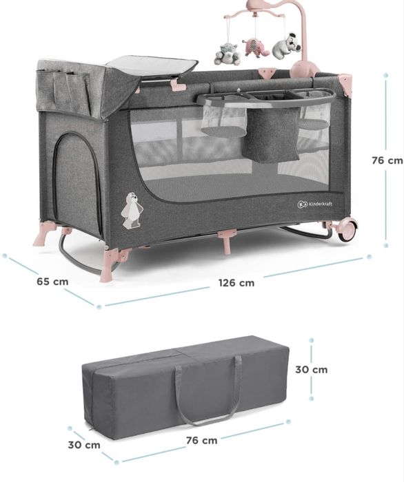 Cama de bebé KINDERKRAFT + colchão grátis