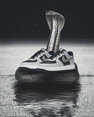 NIKE AIR FORCE 1 (38) 24.5см Silver Snake 3M женские кеды кроссовки