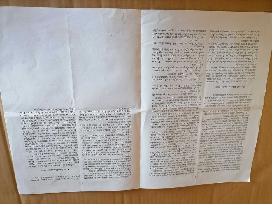 (1º)PROGRAMA Abril 74 Junta Salvação Nacional Movimento Forças Armadas