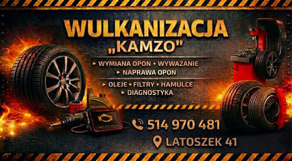 Wulkanizacja & Mechanika KAMZO Garage | Diagnostyka komputerowa | Wymiana opon | Wymiana Oleju filtrów