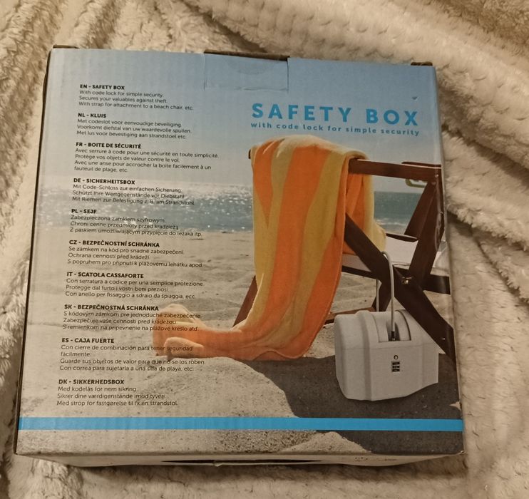 Safety box, box na plażę z szyfrem