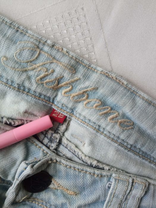 Fishbone damskie spodnie rybaczki r 28 pas 84-88cm