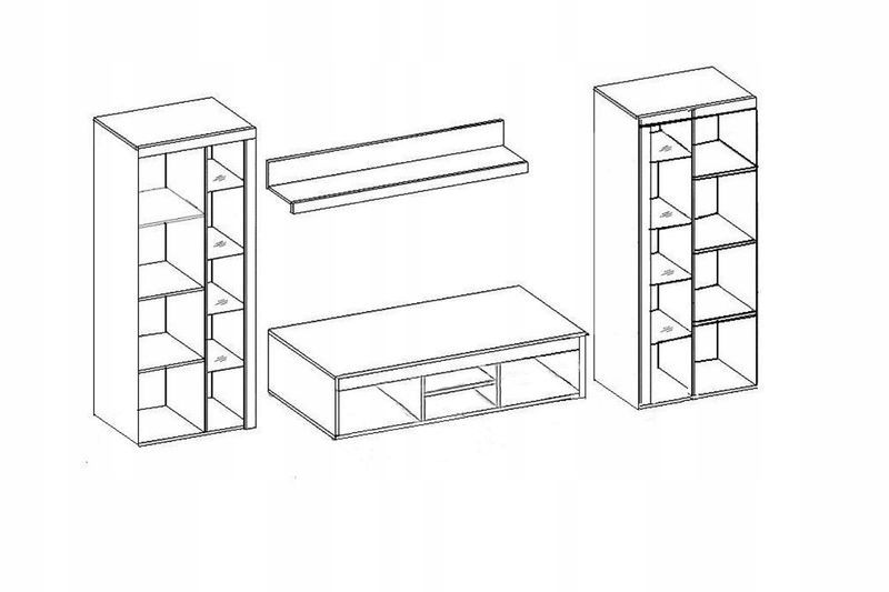Nowoczesna Meblościanka RUMBA XL 4 kolory