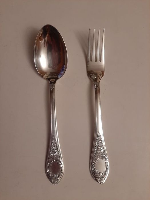 Українське срібло 875 проби набір столові ложка + виделка