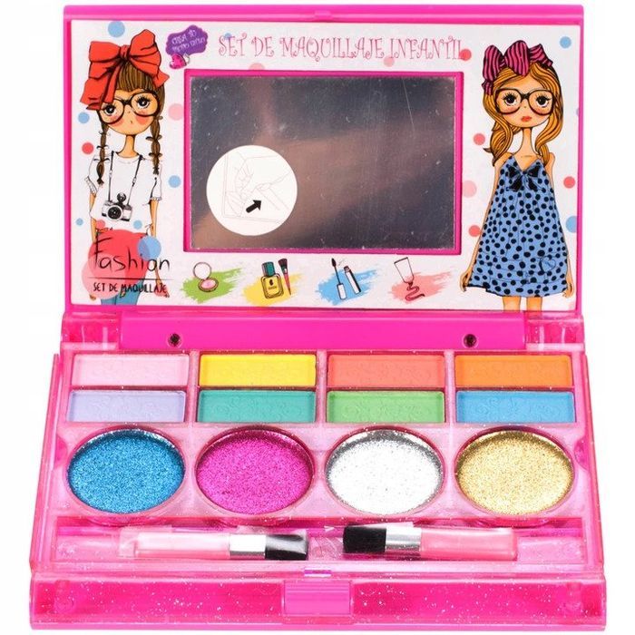 zestaw do malowania makijażu z lusterkiem składany