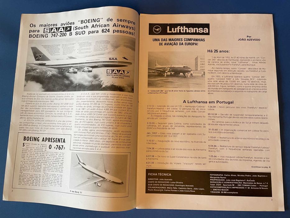 Lote 2 revistas Viajar - nº1 (1981) e nº 85 (1990)