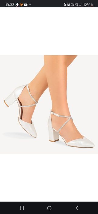 Buty  ślubne czółenka "Brillu"