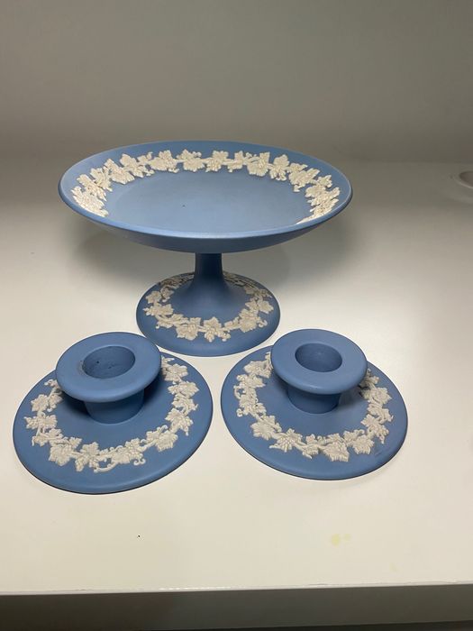 Редкий ансамбль винтажной английской керамики голубого цвета 60-80гг