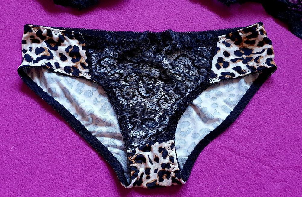 Komplet bielizny panterka Push-up rozm. 70 A/małe B nowy