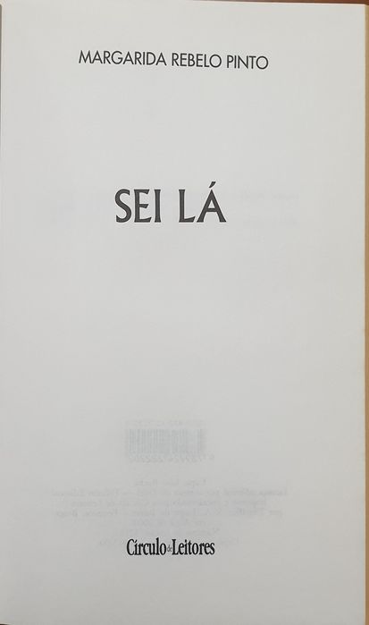 Sei lá- Margarida Rebelo Pinto