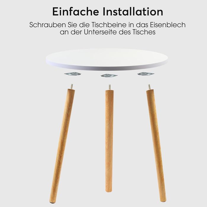 Gemsaya stolik okrągły boczny biały 40x40x52cm regał nowoczesny MDF

G