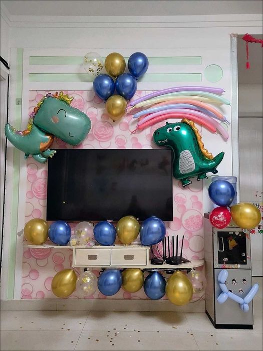 Exposição física de balões de festa