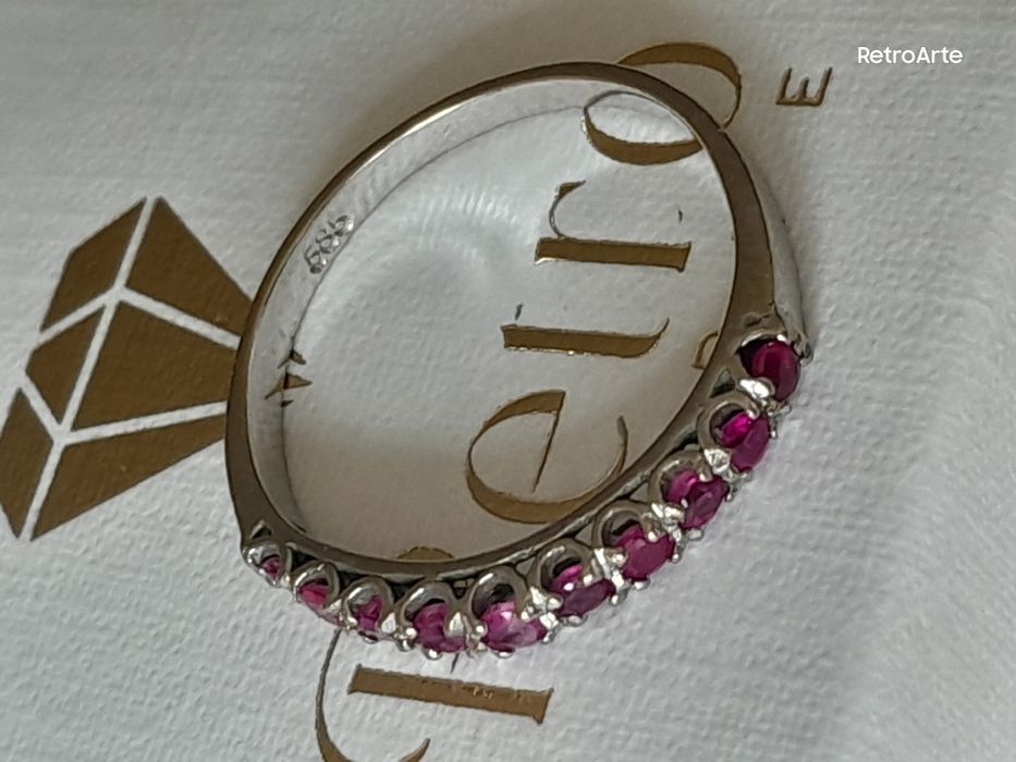 R.16 Obrączka Rubiny nat. 0.4ct Złoto 585 WYCENA