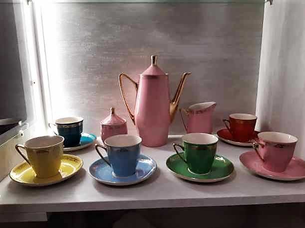 Porcelanowy serwis kawowy Tułowice ( 6 kolorów ).