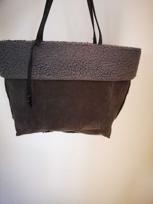 XSRY shopper bag duża szara torebka