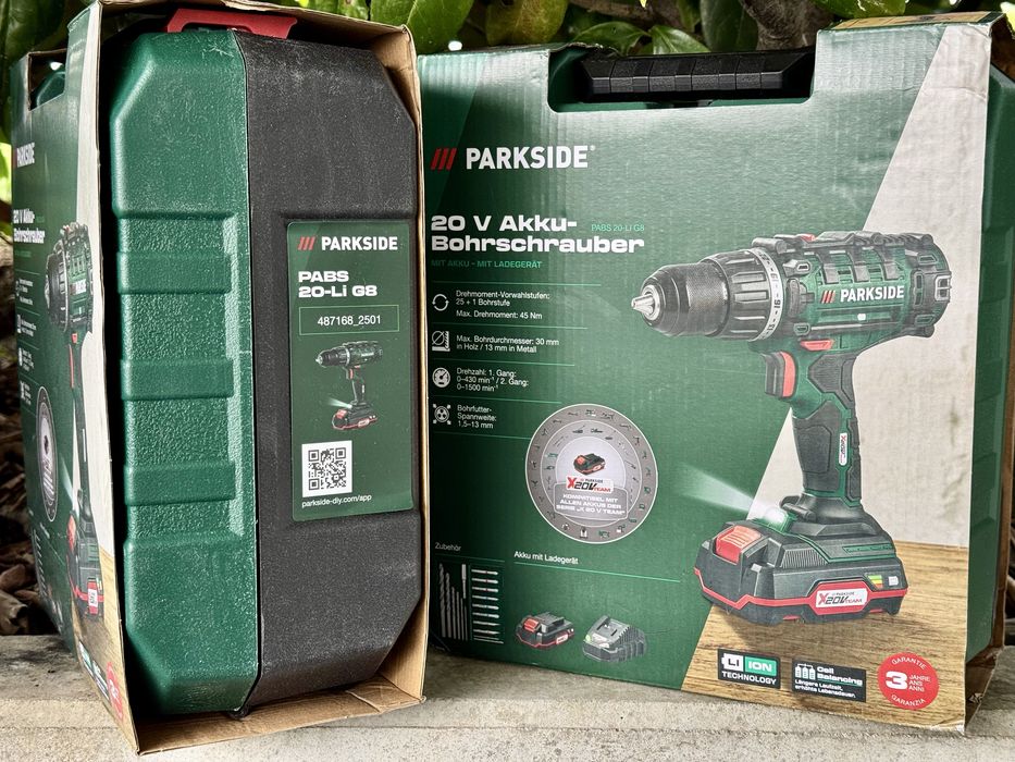 акумуляторний дриль-шуруповерт Parkside PABS 20-Li G8