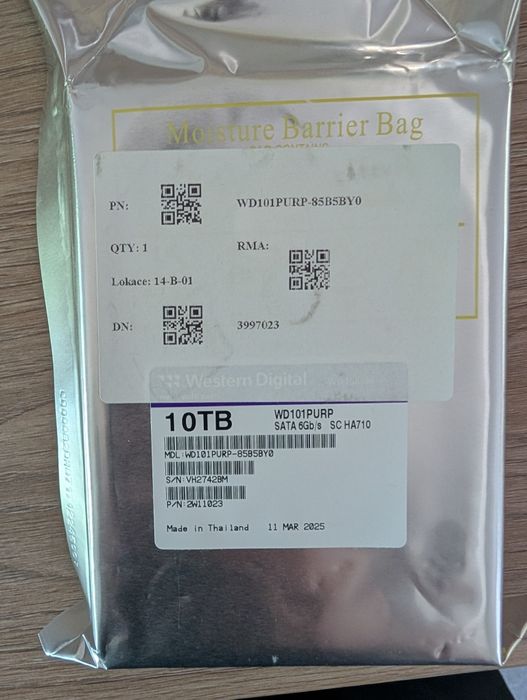 WD purple 10tb wd101purp dysk cctv