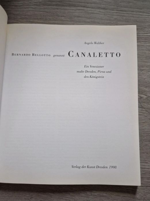 Buch "Bernardo Bellotto genannt Canaletto"