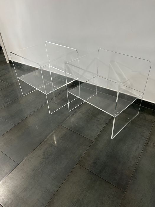 Stolik szafka 1 szt plexi akrylowy lata 80 90 vintage